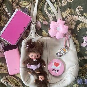 Coach Soho Slim 4983 cream Leather Shoulder Bag